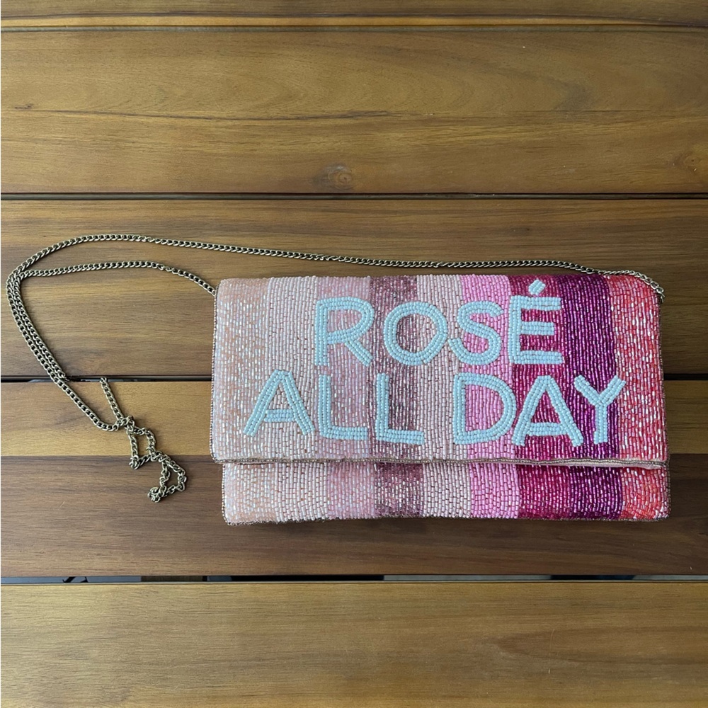 Rose All Day Beaded Clutch